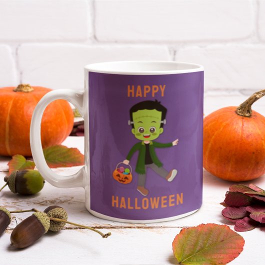 Kinder Halloween kostuum Frankenstein Custom Name Koffiemok