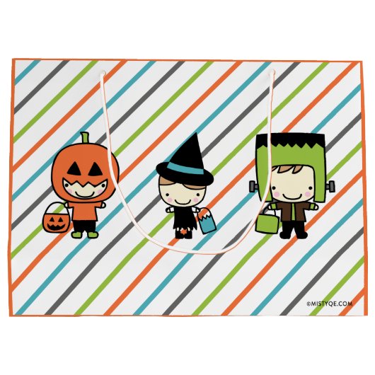 Kinder Halloween Kostuum Party Gift Bag Groot Cadeauzakje (Achterkant)