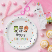 Kinder Halloween Kostuum Party Kleurrijk Papieren Bordje (Feest)