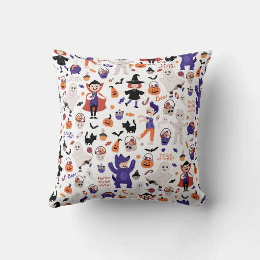 Kinder Halloween Kostuum Party Trick or treat Boo Kussen (Achterkant)