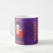 Kinder 'Halloween kostuum Vampire Custom Name Koffiemok (Voorkant links)