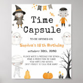 Kinder Halloween Kostuum Verjaardag Tijd Capsule T Poster (Voorkant)