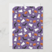 Kinder Halloween Kostuumfeest Bewerkbaar Kaart (Achterkant)