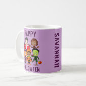 Kinder 'Halloween Kostuumfeest Custom Name Koffiemok (Voorkant links)