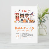 Kinder Halloween kostuumkinderen Kaart (Staand voorkant)