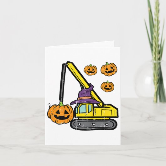Kinder Halloween kraanconstructie vrachtwagen kost Kaart (Voorkant)