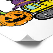 Kinder Halloween kraanconstructie vrachtwagen kost Poster (Hoek)