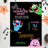 Kinder Halloween Monster Mash Bash Party Kaart