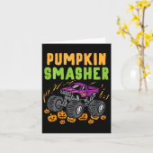 Kinder Halloween Monster Truck Pompoen Smasher Boy Kaart (Gele Bloem)