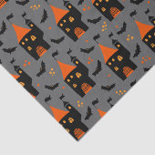 Kinder halloween Night Spooky Castle Bats Tissuepapier (Detail)