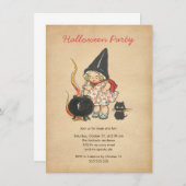 Kinder halloween Party Cute Witch's Brew Black Cat Kaart (Voorkant / Achterkant)