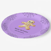 Kinder Halloween Party Gingerbread Skeleton Papieren Bordje (Gekanteld)