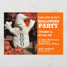 Kinder Halloween Party Invitation Ghost Boo Kaart