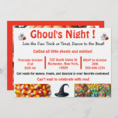 Kinder Halloween Party Invitation Kaart (Voorkant / Achterkant)