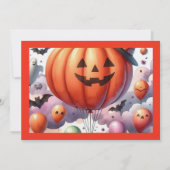 Kinder Halloween Party Invitation Kaart (Achterkant)