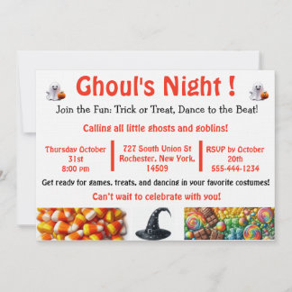 Kinder Halloween Party Invitation Kaart