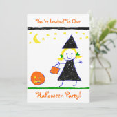 Kinder Halloween Party! Kaart (Staand voorkant)