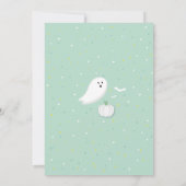 Kinder Halloween Party Mint Ghosts Pumpkin Kaart (Achterkant)