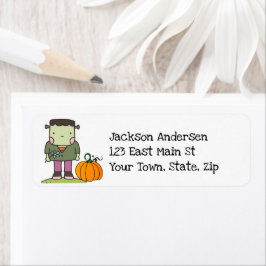 Kinder Halloween Party Return Address Label