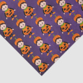 Kinder Halloween pompoen kostuum Tissuepapier (Detail)