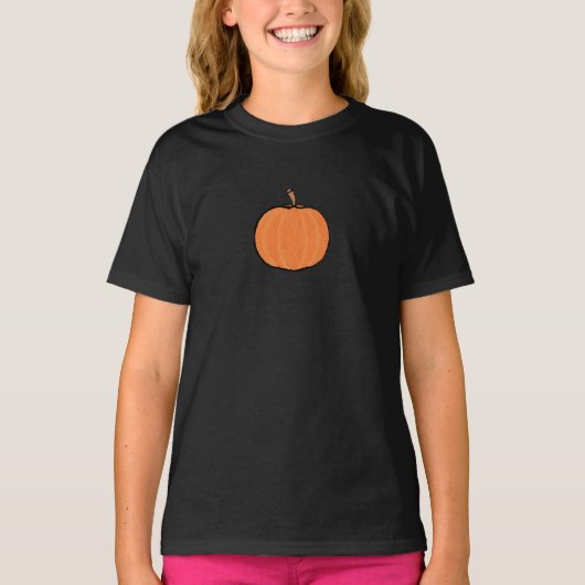 Kinder halloween/pompoen T-Shirt (Voorkant)