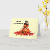 Kinder Halloween Pumkins Kaart (Gele Bloem)