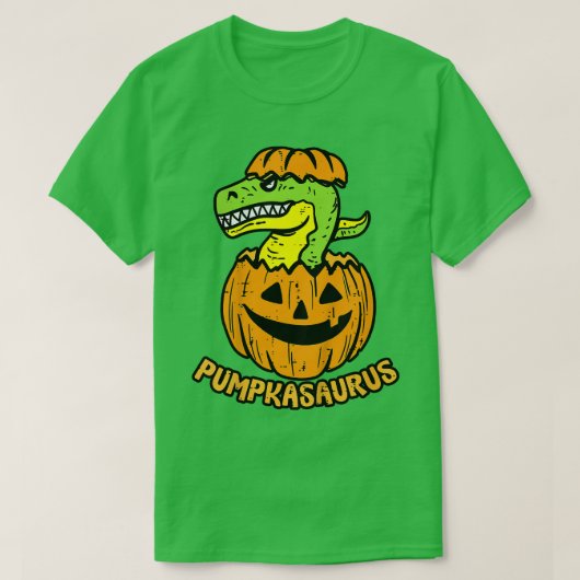 Kinder Halloween Pumpkasaurus Pumpkin Dinosaur Boy T-shirt (Design voorkant)