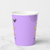 Kinder Halloween Schattigee peperkoek Skelet Paars Papieren Bekers (Links)