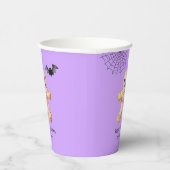 Kinder Halloween Schattigee peperkoek Skelet Paars Papieren Bekers (Rechts)