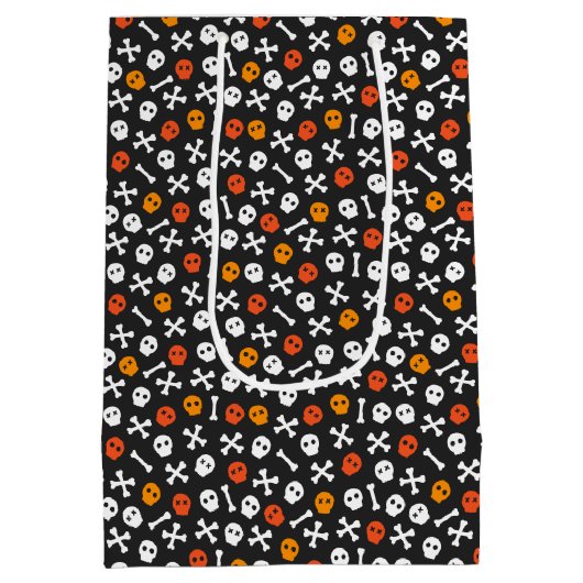 Kinder Halloween Schattigee Skeleton Skull Botten Medium Cadeauzakje (Achterkant)