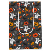 Kinder Halloween Spider Webs Ghosts Cupcakes Pumpk Medium Cadeauzakje (Achterkant)