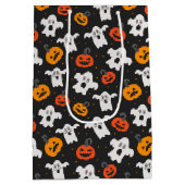Kinder Halloween Spooky Ghosts en Jack o Lantern Medium Cadeauzakje (Achterkant)
