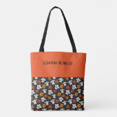 Kinder Halloween Spooky Ghosts & Jack Lantern Name Tote Bag (Achterkant)