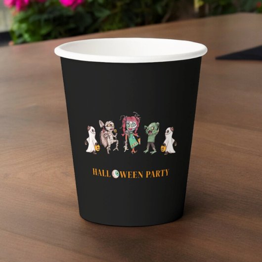 Kinder halloween spooky papier Bord Papieren Bekers