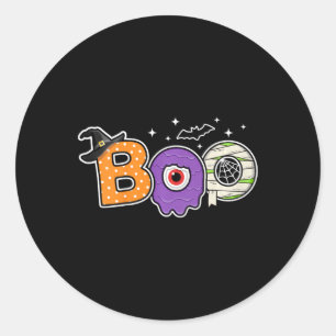 Kinder Halloween Spooky Seizoen Pompoen Peuter Jon Ronde Sticker