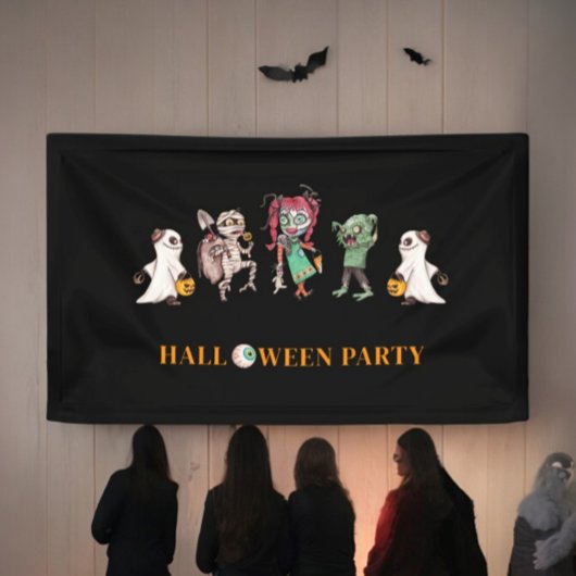 Kinder halloween spooky spandoek