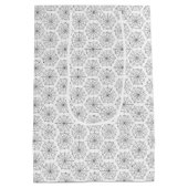 Kinder Halloween Spooky Spider Webs Zwart Wit Medium Cadeauzakje (Achterkant)