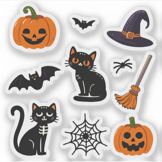 Kinder Halloween Sticker Set (Voorkant)