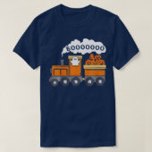 Kinder Halloween Train Boo Funny Ghost Pumpkin Tod T-shirt (Design voorkant)