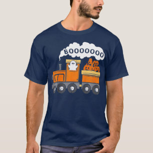 Kinder Halloween Train Boo Funny Ghost Pumpkin Tod T-shirt
