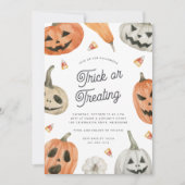 Kinder Halloween Trick of Treting Party Kaart (Voorkant)