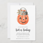 Kinder Halloween Trick of Treting Party Kaart (Voorkant)