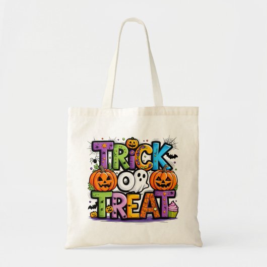 Kinder Halloween Trick or treat Tote Bag (Voorkant)