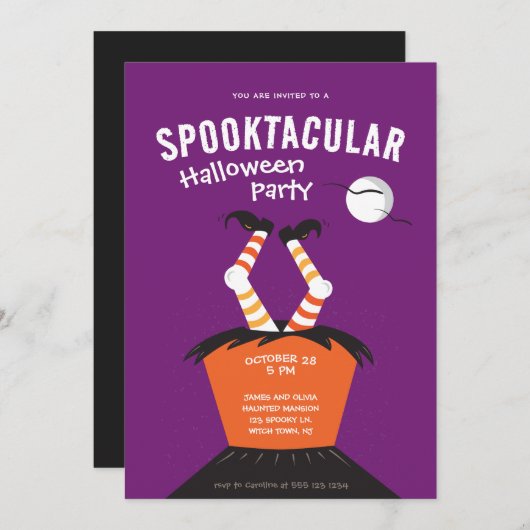 Kinder Halloween uitnodiging (Voorkant / Achterkant)