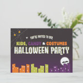 Kinder Halloween Uitnodiging (personaliseren) (Staand voorkant)