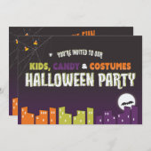 Kinder Halloween Uitnodiging (personaliseren) (Voorkant / Achterkant)
