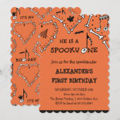 kinder Halloween Uitnodigingen Spooky One (Voorkant / Achterkant)