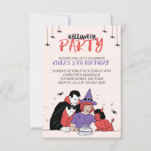 Kinder Halloween Verjaardag Flat Kaart (Voorkant)