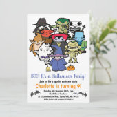 Kinder Halloween Verjaardag Kaart (Staand voorkant)