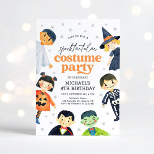 Kinder Halloween Verjaardag Kostuumfeest Kaart